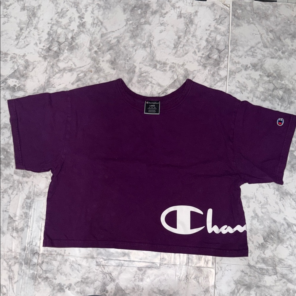 Champion Purple Crop Top